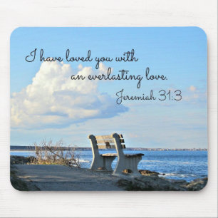Mousepad Jeremiah 31:3 Eu te amei com um eterno