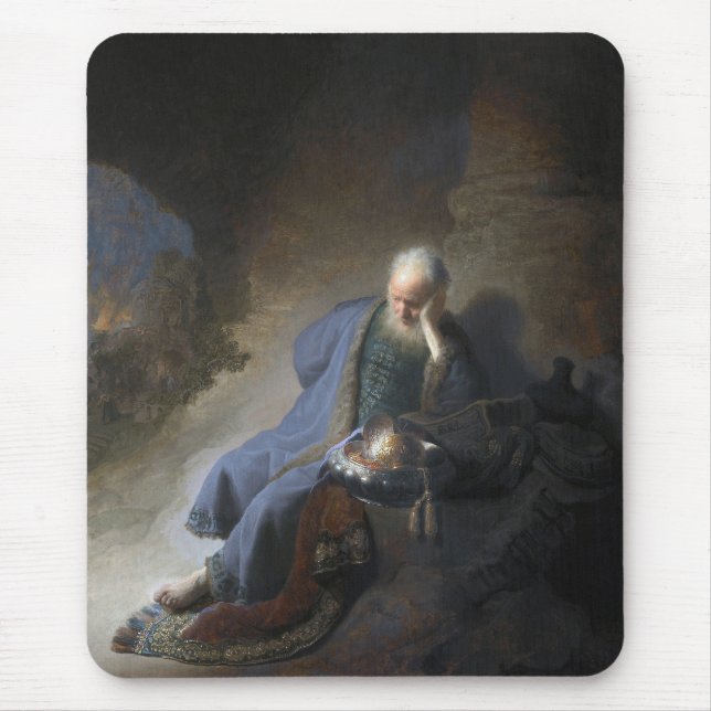 Mousepad Jeremiah Destruction Jerusalem Bíblia Rembrandt (Frente)