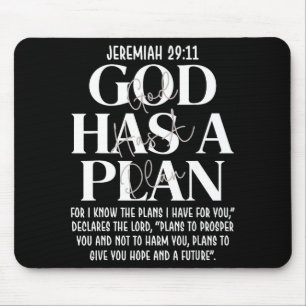 Mousepad Jeremias 29 11 deus tem um plano versículo da bíbl