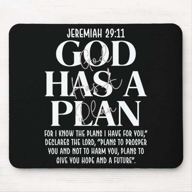 Mousepad Jeremias 29 11 deus tem um plano versículo da bíbl (Frente)