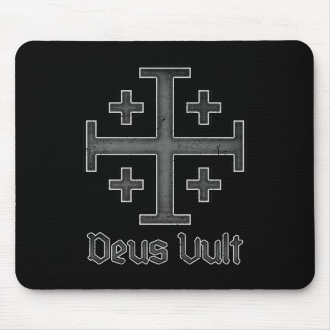 Mousepad Jerusalem Cavaleiro Templário Cruzador Cruzado Deu (Frente)