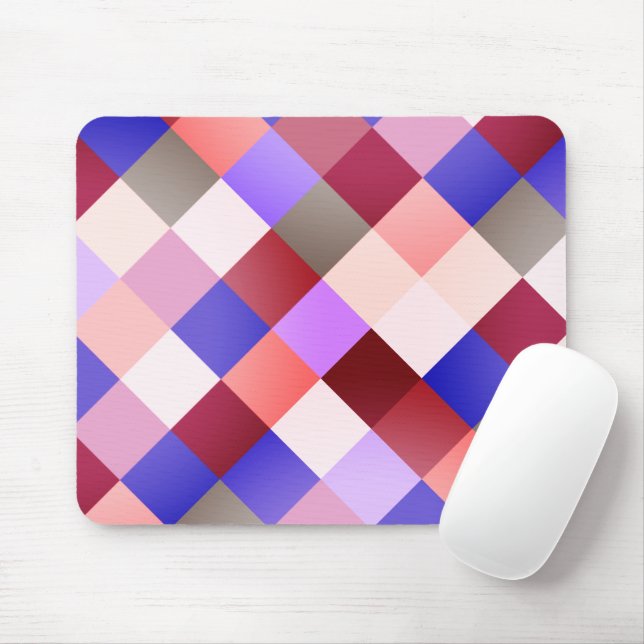Mousepad 'Jester' - Padrão de Xadrezes Multicolore impressi (Com mouse)