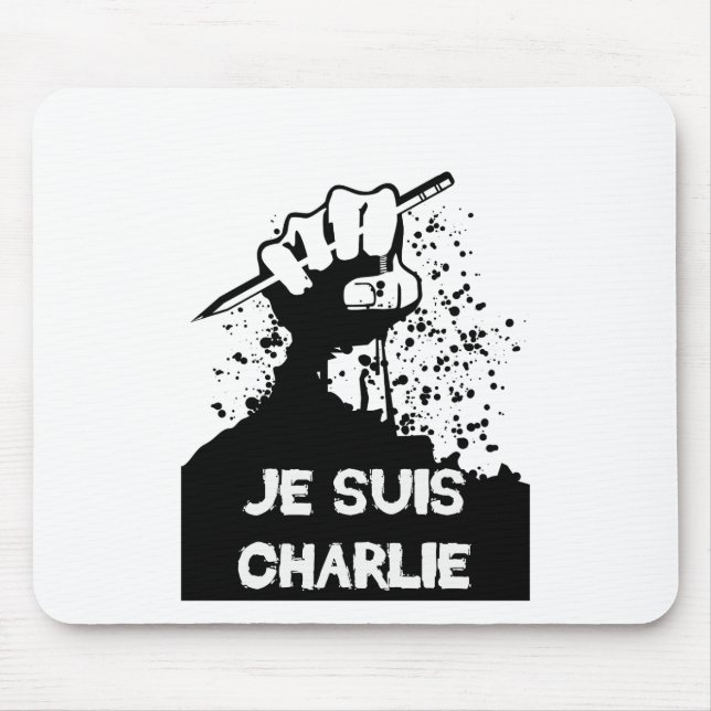 Mousepad Jesuis Charlie (edição do zombi) (Frente)