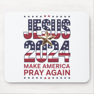 Mousepad Jesus 2024 Faça a América Orar Novamente
