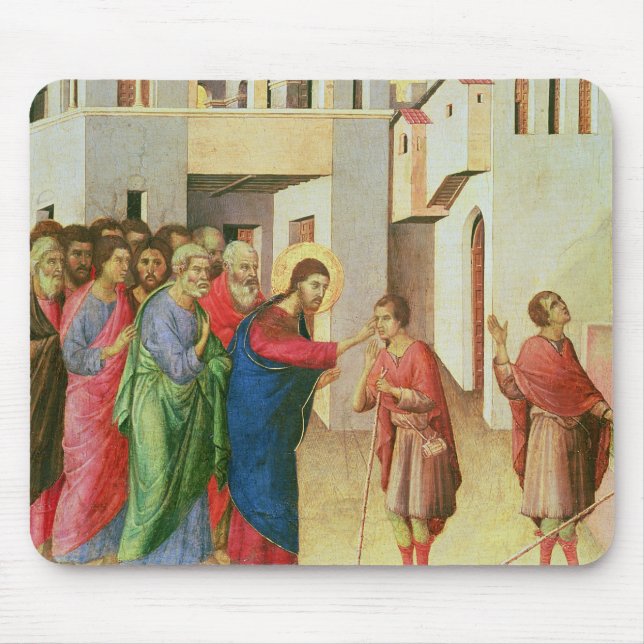 Mousepad Jesus abre os olhos de uma cortina nascida do (Frente)