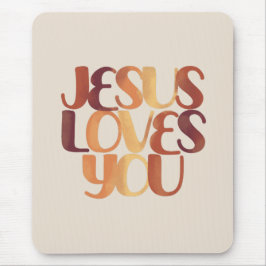 Mousepad Jesus ama Design da tipografia cristã