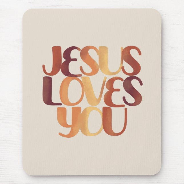 Mousepad Jesus ama Design da tipografia cristã (Frente)