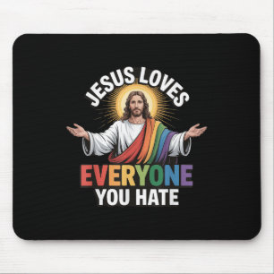 Mousepad Jesus ama todos que você odeia
