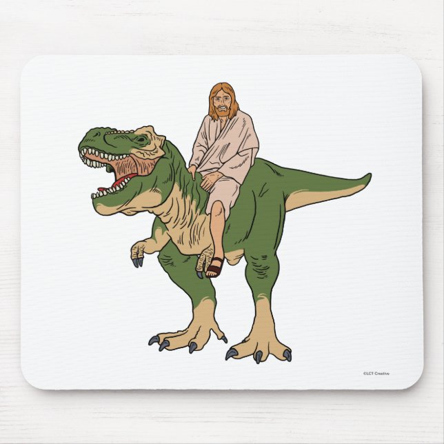 Mousepad Jesus Andando T-Rex (Frente)