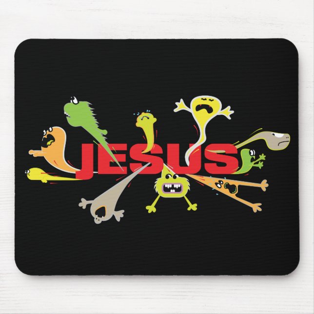 Mousepad Jesus Assustador (Frente)