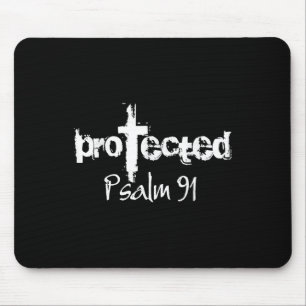 Mousepad Jesus Christian Design - Deus Protegeu Salm 91 Bi