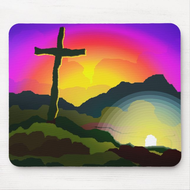 Mousepad Jesus conquista a morte (Frente)
