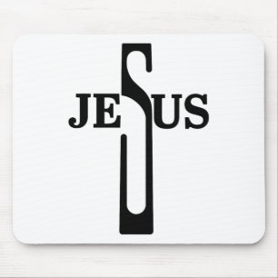 Mousepad Jesus Cristo Atravessa a fé cristã em Deus Sente E