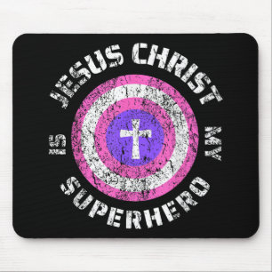 Mousepad Jesus Cristo é meu super-herói Jesus