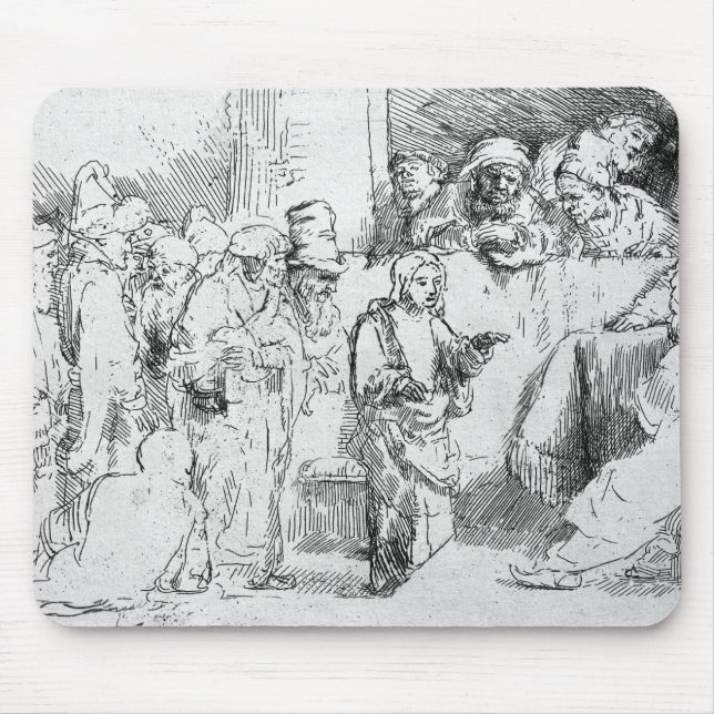 Mousepad Jesus Cristo entre os doutores (Frente)