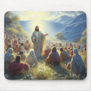 Mousepad Jesus Cristo pregando às massas