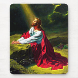 Mousepad Jesus Cristo que Praying no jardim de Gethsemane