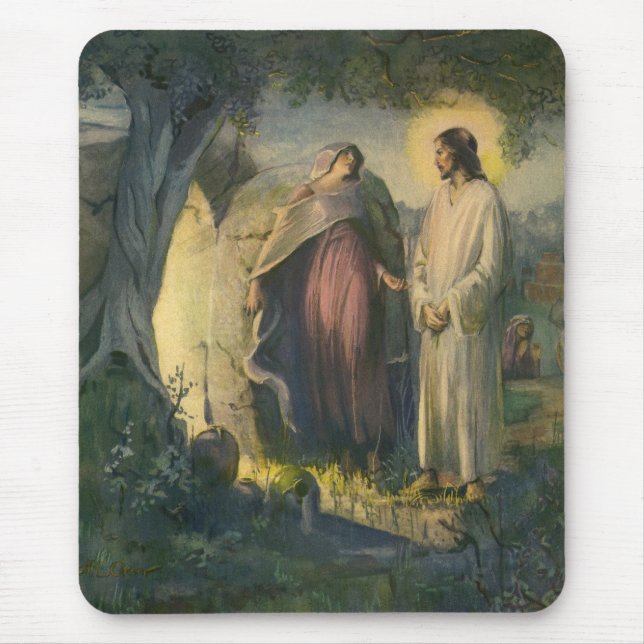 Mousepad Jesus Cristo Risen by the Tomb by ML Greer (Frente)