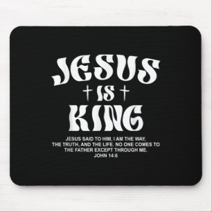 Mousepad Jesus é a Bíblia do rei Verso João 14_6 Deus crist