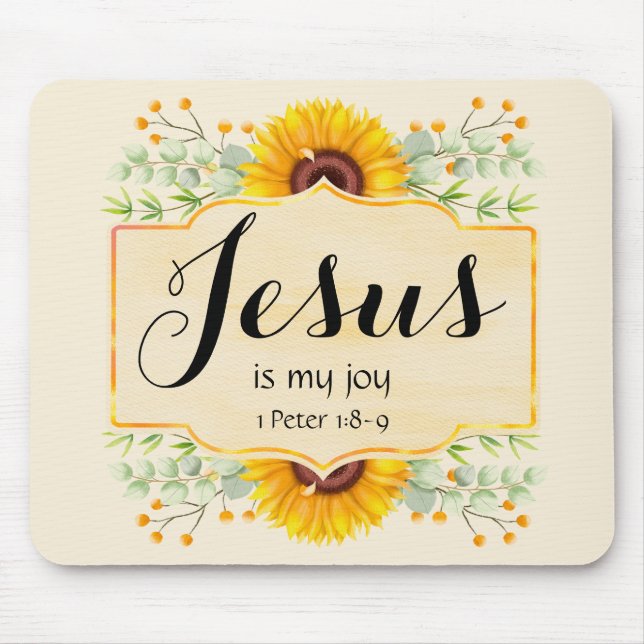 Mousepad Jesus é a minha alegria (Frente)