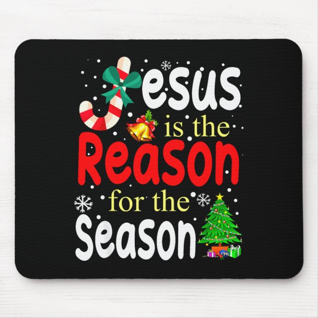 Mousepad Jesus É a Razão da Temporada Cristã Chris (Frente)