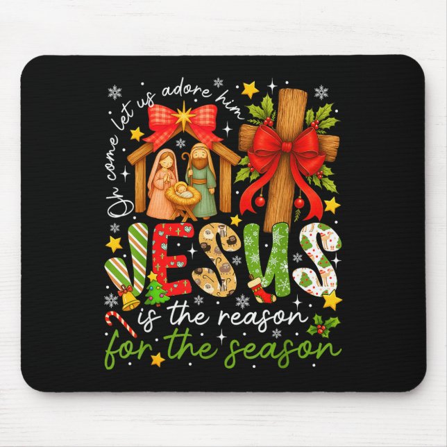 Mousepad Jesus É A Razão Da Temporada Cristã Chris (Frente)