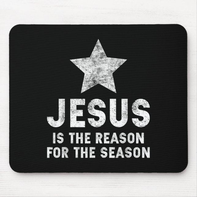 Mousepad Jesus É a Razão da Temporada Fé Cristã (Frente)