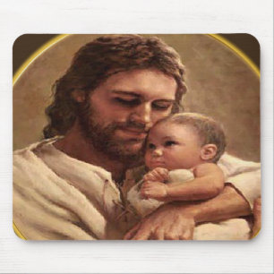 Mousepad Jesus e criança