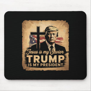 Mousepad Jesus é meu salvador é meu presidente bíblico