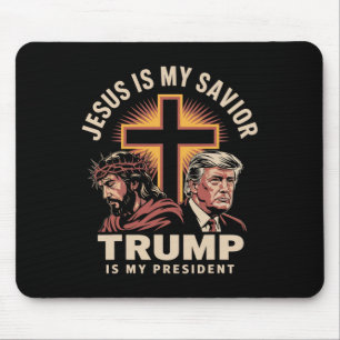 Mousepad Jesus é meu salvador é meu presidente religioso