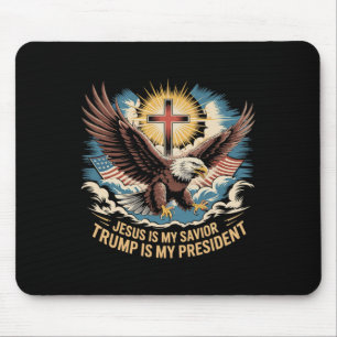 Mousepad Jesus é meu salvador é meu presidente Trump Sup