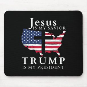 Mousepad Jesus É Meu Salvador Trump É Meu Presidente