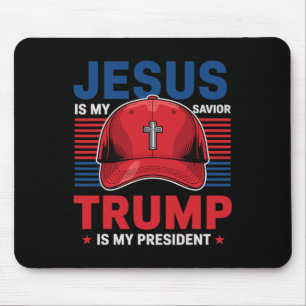 Mousepad Jesus É Meu Salvador Trump É Meu Presidente Cristã