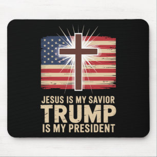Mousepad Jesus É Meu Salvador Trump É Meu Presidente Políti