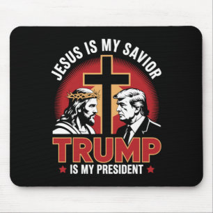 Mousepad Jesus É Meu Salvador Trump É Meu Presidente Pro-tr