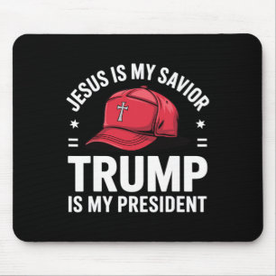 Mousepad Jesus É Meu Salvador Trump É Meu Presidente Religi