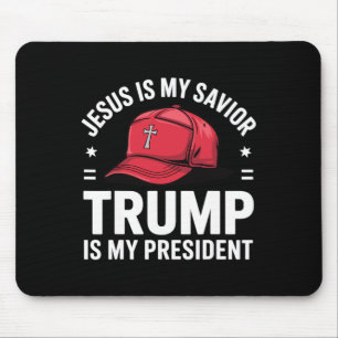 Mousepad Jesus É Meu Salvador Trump É Meu Presidente Religi