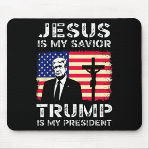 Mousepad Jesus É Meu Salvador Trump É Meu Presidente Trump 
