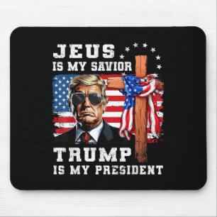 Mousepad Jesus É Meu Salvador Trump É Meu Presidente Usa Ba