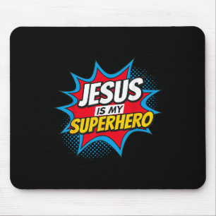 Mousepad Jesus é meu super-herói cristão