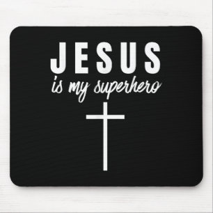 Mousepad Jesus É Meu Super Herói Engraçado Vbs Camp Christi