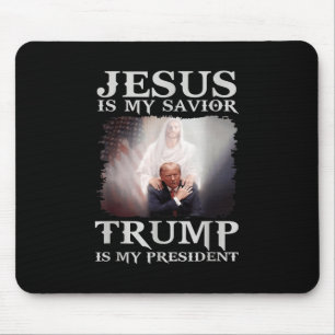 Mousepad Jesus é o meu salvador é o meu presidente