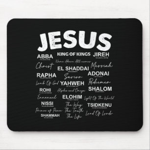 Mousepad Jesus é o rei dos nomes de Deus Hebraico Jesus cri