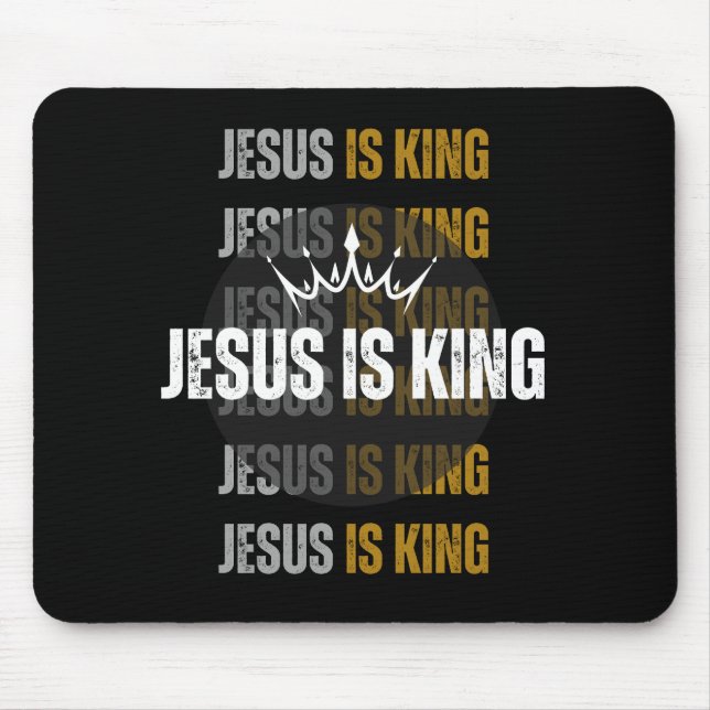 Mousepad Jesus é rei. (Frente)