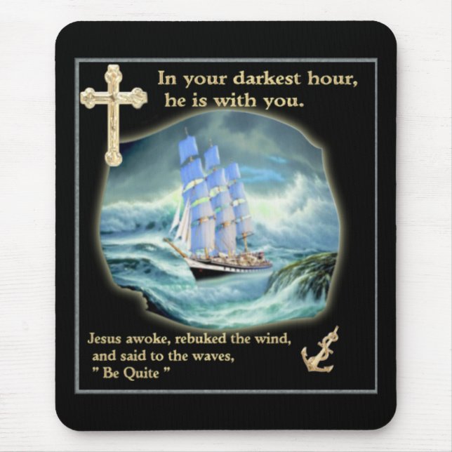 Mousepad jesus em uma tempestade (Frente)