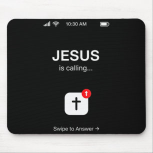 Mousepad Jesus engraçado está chamando humor religioso cris