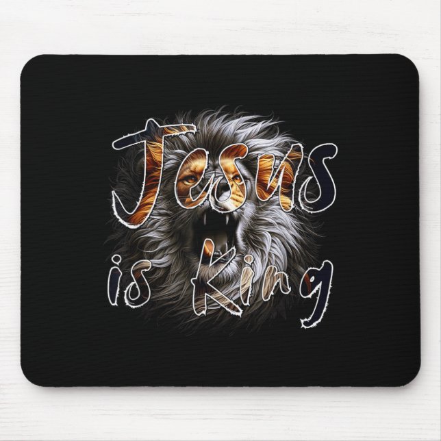 Mousepad Jesus Is King, The Lion Of Judah Striking Christia (Frente)