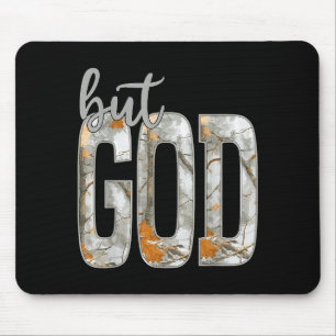 Mousepad Jesus Mas Deus Camo Cruz Cristã Deus Fé Bíblia