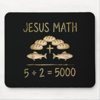 Mousepad Jesus Matemática 2 Peixes 5 Pães Alimenta Os 5000