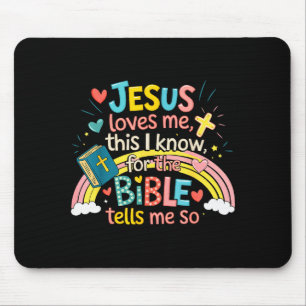 Mousepad Jesus Me Ama, Eu Sei Meninos Crianças Jesus